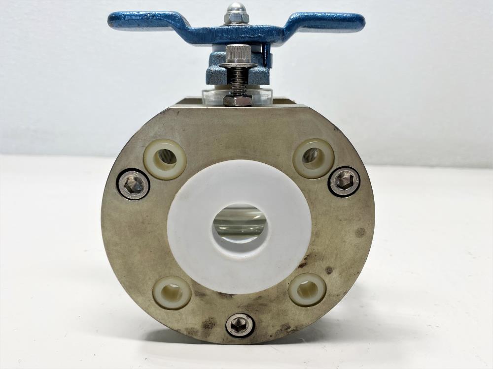 Chem Flow Chemical Glass Ball Valve, Teflon Lined CF2490-74-A